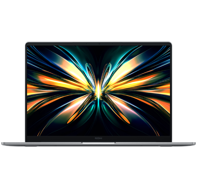 Laptop Xiaomi Redmibook 14 (2026), vooraanzicht 14-inch scherm, zilver aluminium chassis