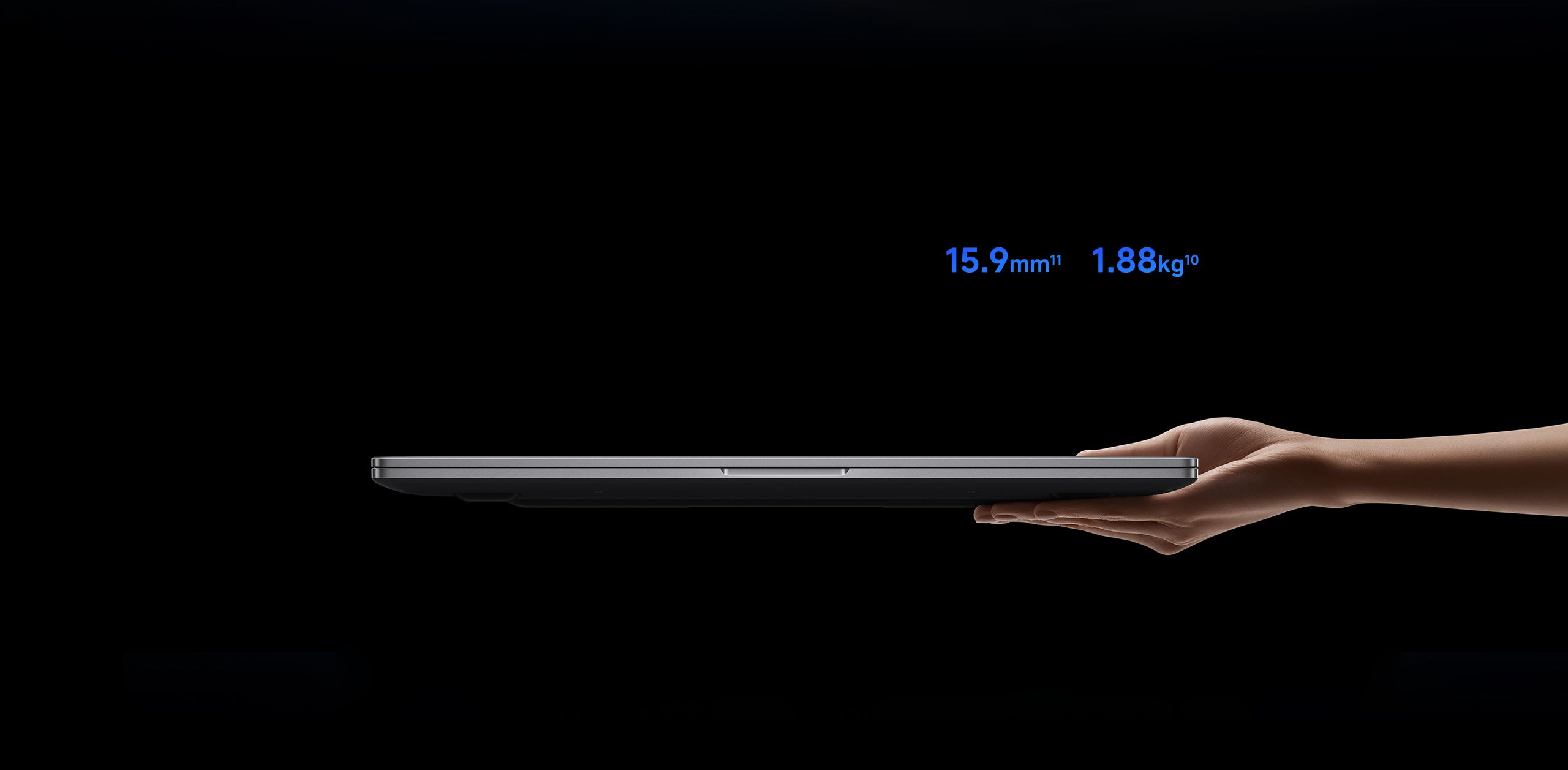 Afmetingen en gewicht Xiaomi Redmibook 16 Pro 2026 15,9 mm en 1,88 kg